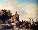 Elias Pieter van Bommel View Of The_Schreierstoren, Amsterdam, In Summer painting